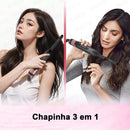 Prancha Profissional de Cabelo 230°C Cerâmica 9mm – Preto