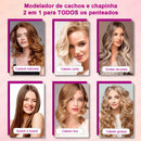 Prancha Profissional de Cabelo 230°C Cerâmica 9mm – Preto