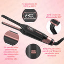 Prancha Profissional de Cabelo 230°C Cerâmica 9mm – Preto