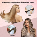 Prancha Profissional de Cabelo 230°C Cerâmica 9mm – Preto
