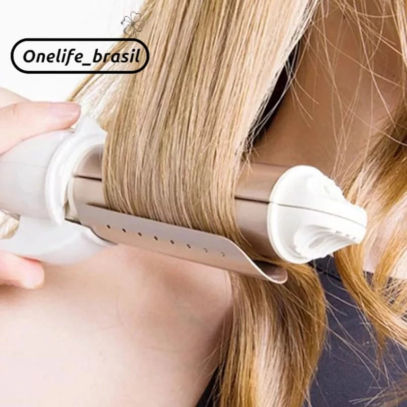 Modelador De Cachos E Chapinha 2 Em 1 Mini Alisador Profissional Bivolt