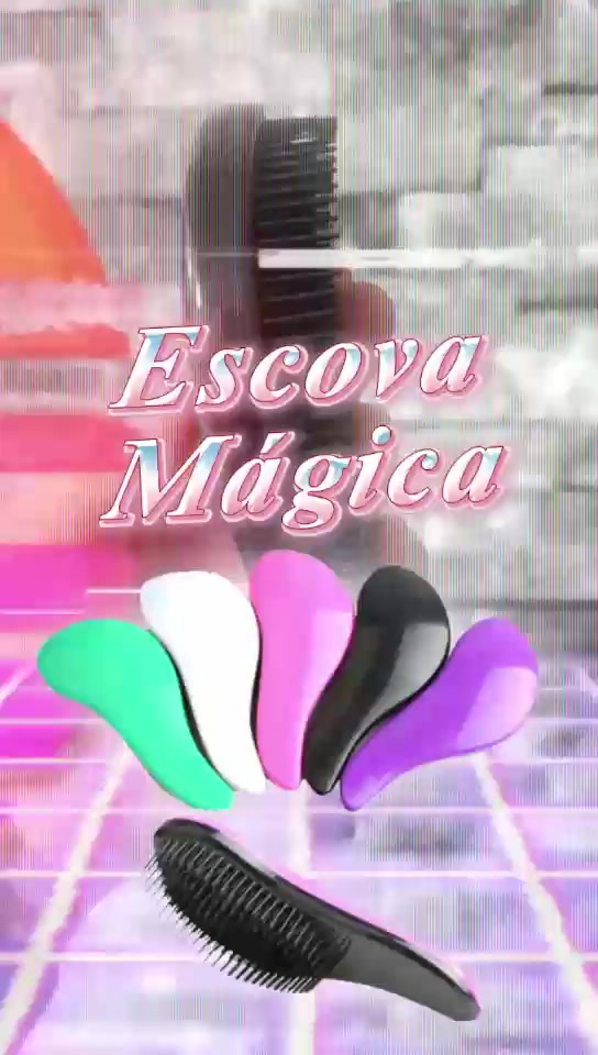 Escova Antifrizz Desembaraçadora flexivel cabelo cabelos cacheados lisos curto longo todos os tipos de cabelo macia