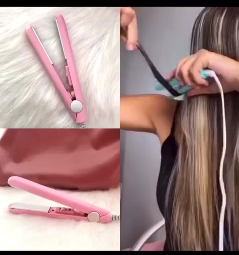 Mini Chapinha Prancha De Cabelo Pequena Portátil Chapinha Profissional Com Case Transporte Bivolt