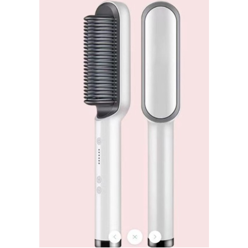 Escova Alisadora Bivolt 5 em 1 -Profissional Alisa, Hidrata, Modela, Alinha e Anti-Frizz Ultra Leve 378g para Viagens