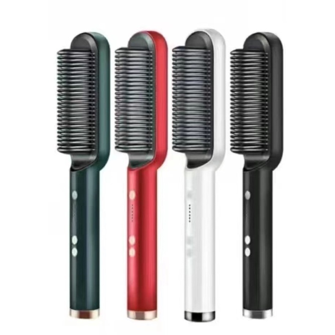 Escova Alisadora Bivolt 5 em 1 -Profissional Alisa, Hidrata, Modela, Alinha e Anti-Frizz Ultra Leve 378g para Viagens