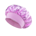 Touca/Gorro de Dormir de Cetim com Aba Faixa Larga Gigante Cabelo Anti Frizz Toca Head