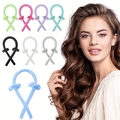 Modelador de Cachos Cabelo Curling Rod Cetim Sem Calor + 2 Scrunchies