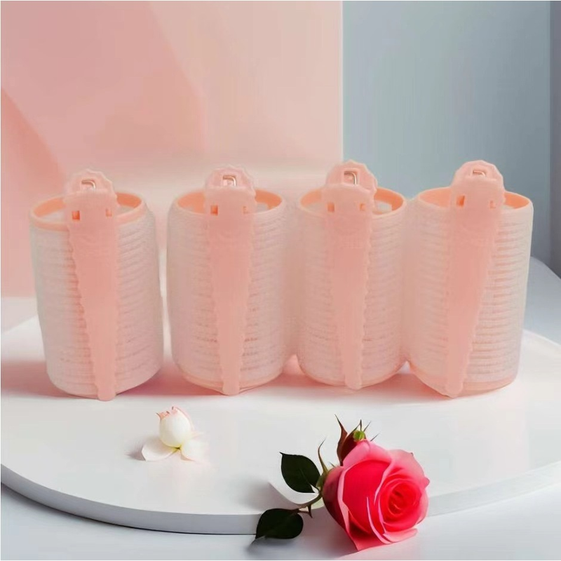 Kit 6/8 Bobs Cabelo Velcro Modeladores + 6/8 Prendedores, DIY Styling Tools tamanho Grandes 6.2x4cm/Medios 6.2*3.2cm