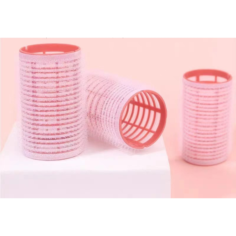 Kit 6/8 Bobs Cabelo Velcro Modeladores + 6/8 Prendedores, DIY Styling Tools tamanho Grandes 6.2x4cm/Medios 6.2*3.2cm