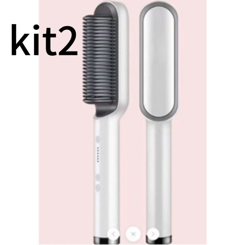 Escova Alisadora Bivolt 5 em 1 -Profissional Alisa, Hidrata, Modela, Alinha e Anti-Frizz Ultra Leve 378g para Viagens