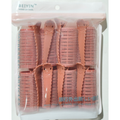 Kit 6/8 Bobs Cabelo Velcro Modeladores + 6/8 Prendedores, DIY Styling Tools tamanho Grandes 6.2x4cm/Medios 6.2*3.2cm