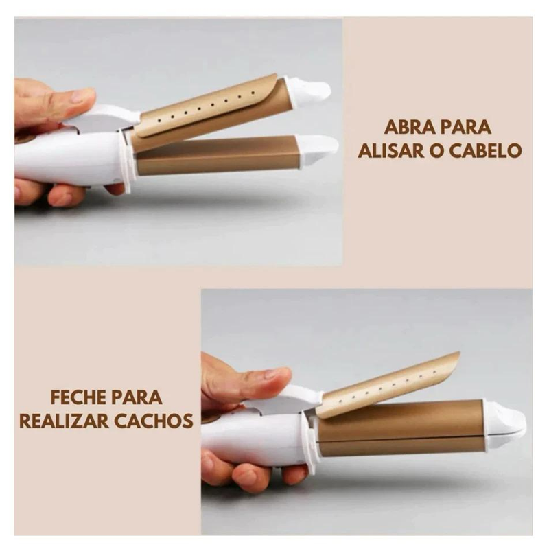 Modelador De Cachos E Chapinha 2 Em 1 Bivolt