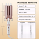 Modelador De Cachos Triondas Aquecimento Rápido em Segundo Tela LED 230 °C 22cm de diâmetro Bivolt Hatteker HT-128