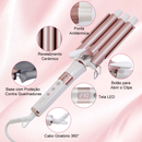 Modelador De Cachos Triondas Aquecimento Rápido em Segundo Tela LED 230 °C 22cm de diâmetro Bivolt Hatteker HT-128