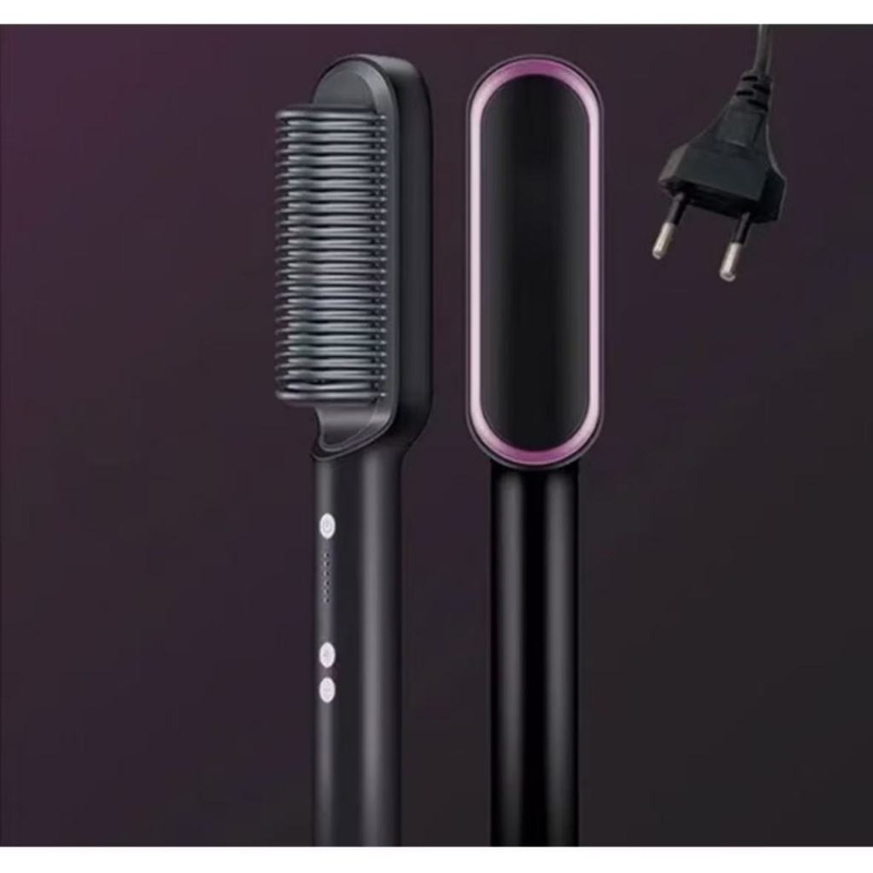 Escova Alisadora Anion Hair Pro 3 em 1 , Secador, Chapinha e Modelador de Cachos Bivolt fang