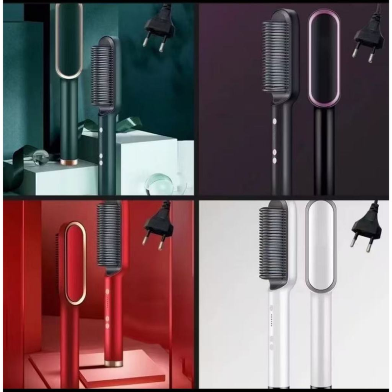 Escova Alisadora Anion Hair Pro 3 em 1 , Secador, Chapinha e Modelador de Cachos Bivolt fang