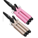 Chapinha Triondas Ondulador Formador Triplo 22mm Modelador de Cachos Onda Cabelo Cerâmica 200°C