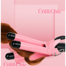 Chapinha Triondas Ondulador Formador Triplo 22mm Modelador de Cachos Onda Cabelo Cerâmica 200°C