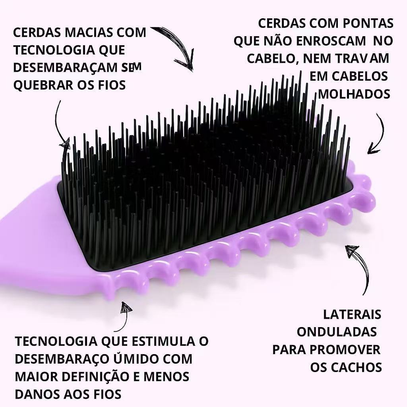 Escova Onda Finalizadora Beauty Flash Definição de Cachos e Finalização para Cabelo Cacheado Crespo MANIA