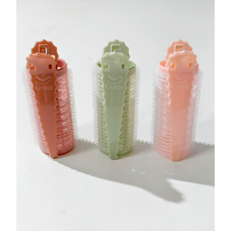 Kit 10 Bobs de Velcro + 10 Prendedores – Modeladores de Cabelo DIY – Tamanho Único 6,3x2,5cm