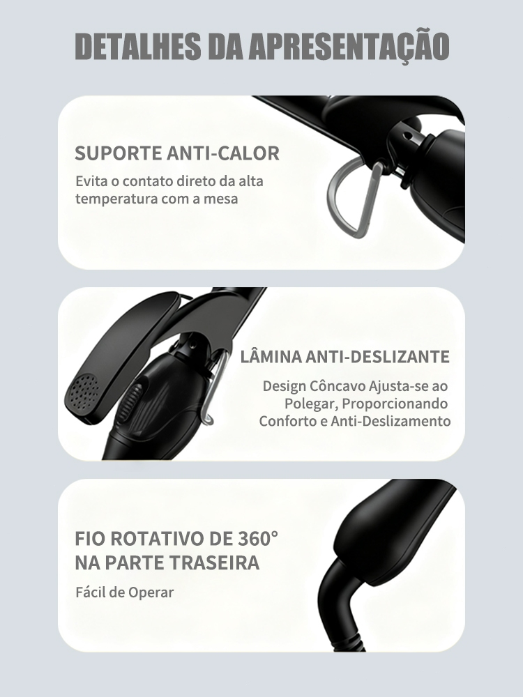 13 mm Modelador de Cachos Ionização Bivolt 220V 127V Anti Frizz À Prova Negativos Sem Danos Ao Cabelo Rápido Aquecimento
