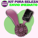 Kit Pura Beleza - 1 Escova Magica + 1 Escova Raquete + Toca De Cetim + Anti Frizz - De Desembaraçar Cabelo