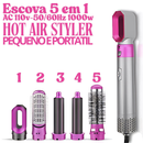 Escova 5 em 1 Secador, Pente, Modelador, Aumenta volume Profissional 110V