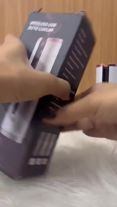 Modelador de cabelo automático sem fio com bateria recarregável de cerâmica embutida marisa