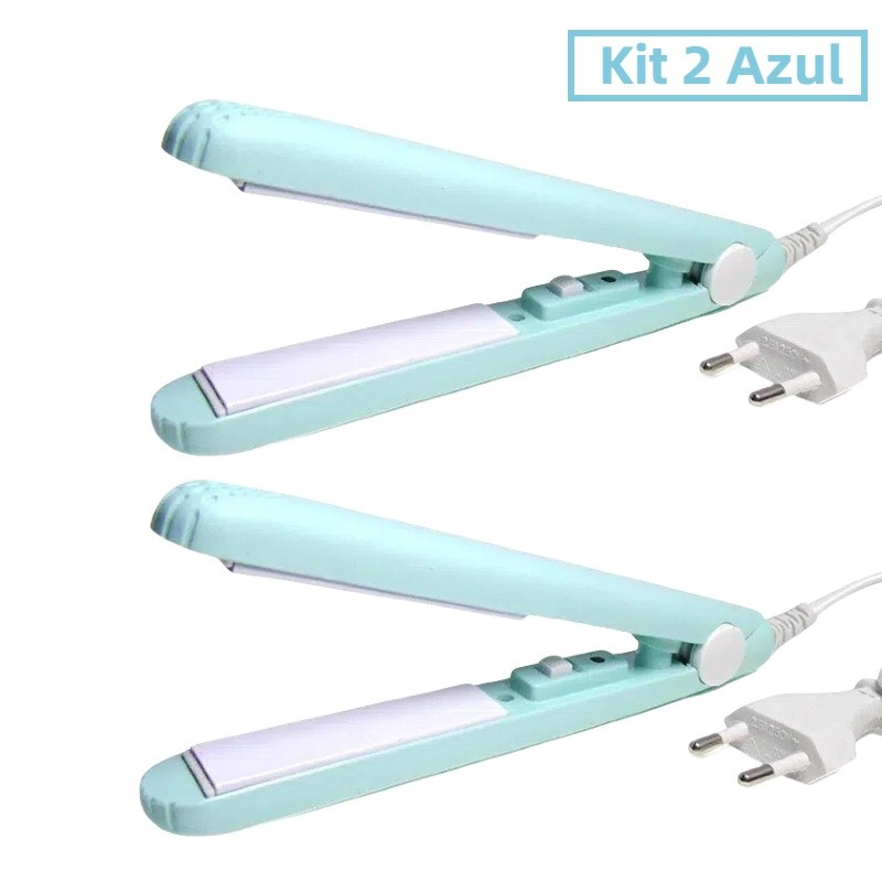 Mini Chapinha Prancha De Cabelo Pequena Portátil Chapinha Profissional Com Case Transporte Bivolt