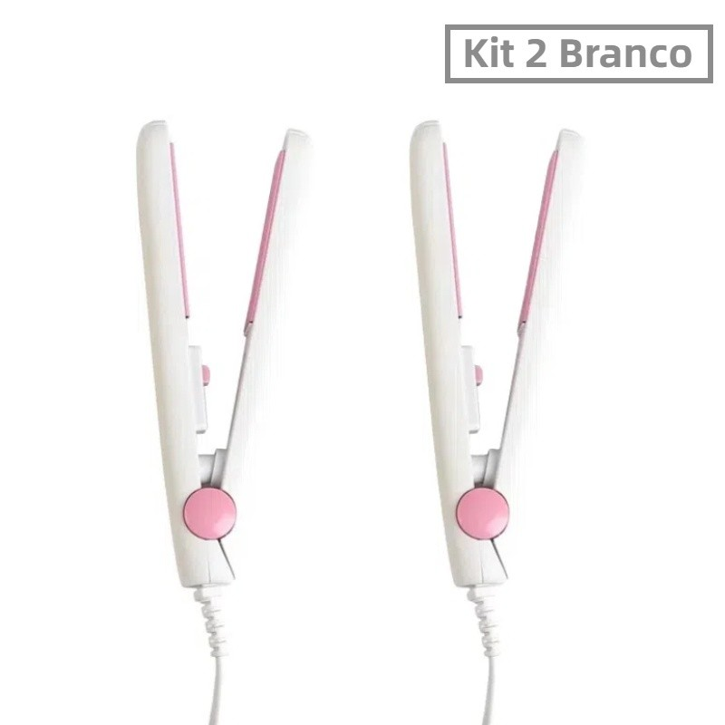 Mini Chapinha Prancha De Cabelo Pequena Portátil Chapinha Profissional Com Case Transporte Bivolt