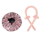 Kit Com Modelador De Cachos + Touca Cetim Dupla Face Com Regulador