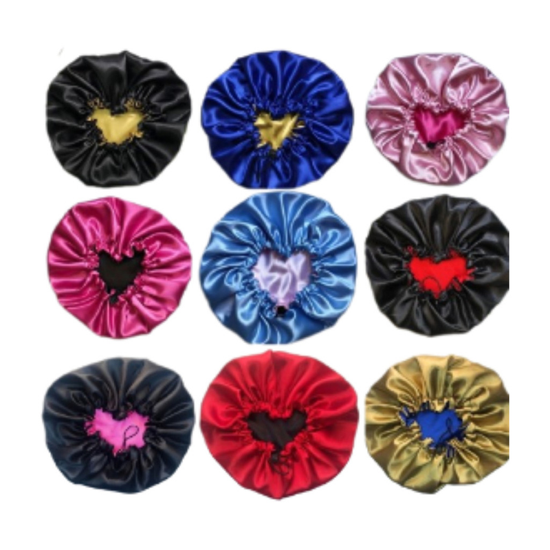 Kit Com Modelador De Cachos + Touca Cetim Dupla Face Com Regulador