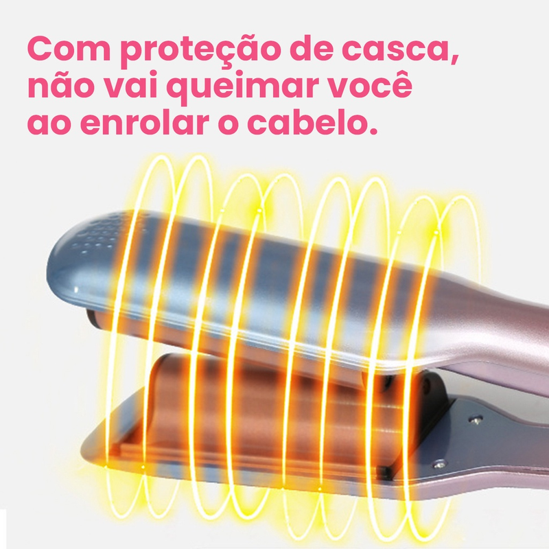Ondulador Profissional 2 Barris 32mm 110V/220V – Cerâmico com Temperatura Ajustável