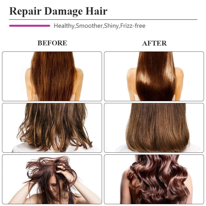 Kit 2 em 1 Escova Secadora Rotativa 110v + Chapinha Profissional Bivolt Titanium