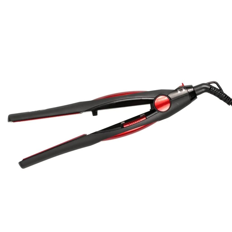 Prancha de Cabelo Alisadora Chapinha Bivolt 110/220V Preta e Vermelha Útil Eletro 32W Liso Intenso Cabo Grande