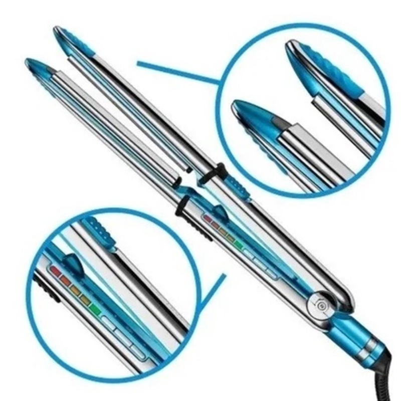 Prancha de Cabelo e Chapinha Super Nano Titanium Optima 3000 BIVOLT Profissional 465° F Fang