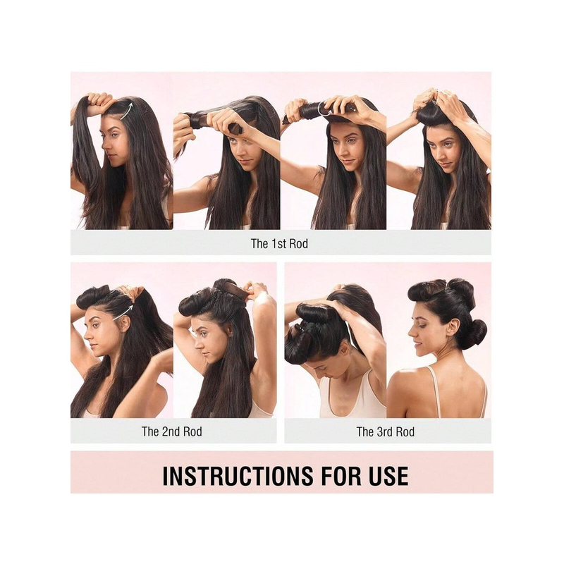 Modelador De Cabelo Sem Calor, Hastes Flexíveis Com Gancho, Haste De Ondulação Sem Calor Para Todos