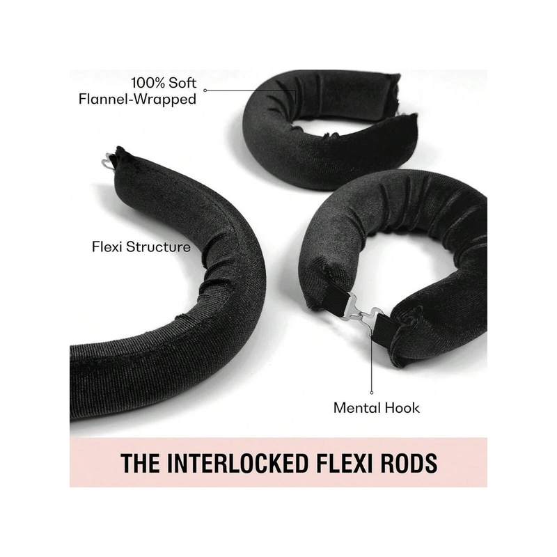 Modelador De Cabelo Sem Calor, Hastes Flexíveis Com Gancho, Haste De Ondulação Sem Calor Para Todos