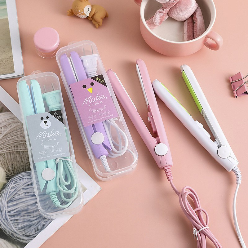 Mini Chapinha Prancha De Cabelo Pequena Portátil Chapinha Profissional Com Case Transporte Bivolt