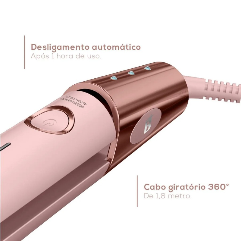 Prancha Britânia BPR04 Titanium 230 °C Bivolt Linha Viih Tube Ion Tourmaline Profissional