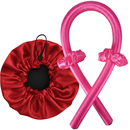 Kit Com Modelador De Cachos + Touca Cetim Dupla Face Com Regulador