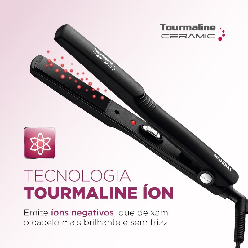 Prancha Chapinha Alisadora Tourmaline Ceramic - P-15 Mondial