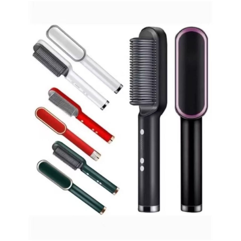 Escova Alisadora Anion Hair Pro 3 em 1 , Secador, Chapinha e Modelador de Cachos Bivolt fang